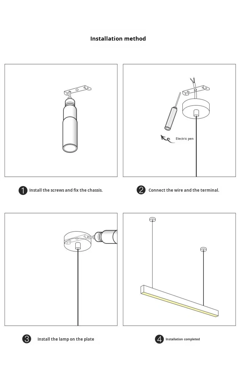 product grid pendant light strip eye protection aluminum alloy 6000k ra90 1200mm office lighting minimalist design-17