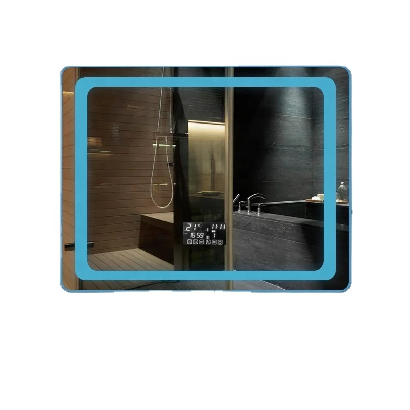 Hotel Hot Sale Salon Make up  Anti fog Film Light Up  Touch Screen Lighted Bathroom Smart LED Mirror