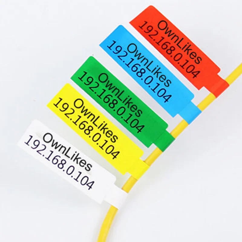 A4 Printable Cable Labels P Type Waterproof And Sun Proof Blank