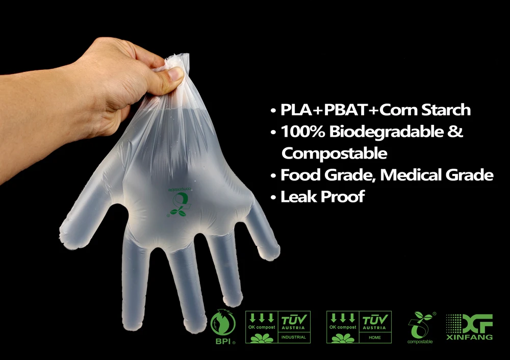 Pla Based Modified Pla Customized Biodegradable Disposable Glove Buy Compostable Gloves
