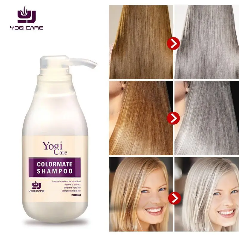 NO Yellow purple toning shampoo for blonde hair Silver shampoo remove brassiness