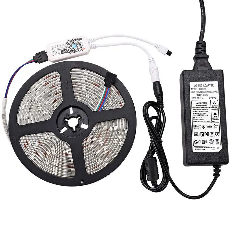 2835 3528 5050 smd RGB White LED Flexible Cinta de luces LED from China led factory manufacturer