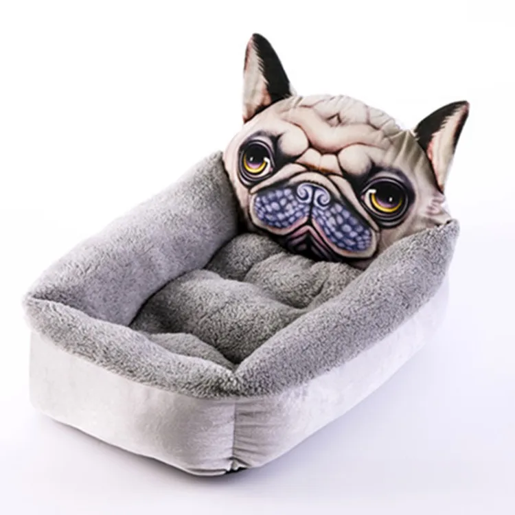 pug shaped dog bed