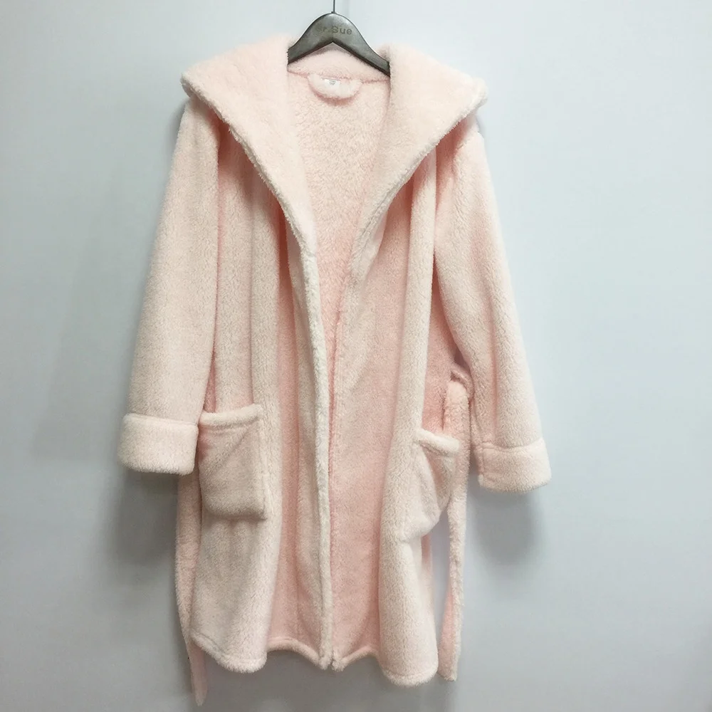 Winter Wholesale Women's Fleece Nightwear With Animal Hood Robe