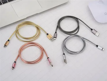 Nylon Braided Metal Alloy Round Magnetic Tip USB Data Cable - ANKUX.COM