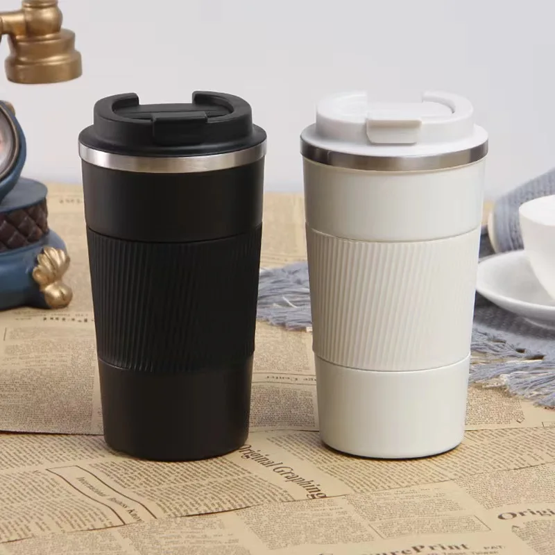 500ml Custom Reusable Stainless Steel Thermal Leak Proof Eco Friendly  Coffee Travel Mug With Lid Tumbler with Straw