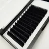 Wholesale Customer Logo Easy Fan Silk Mega Volume Extremely Soft Curly And Easy To Fan Dark black Fluffy Eyelash Extension