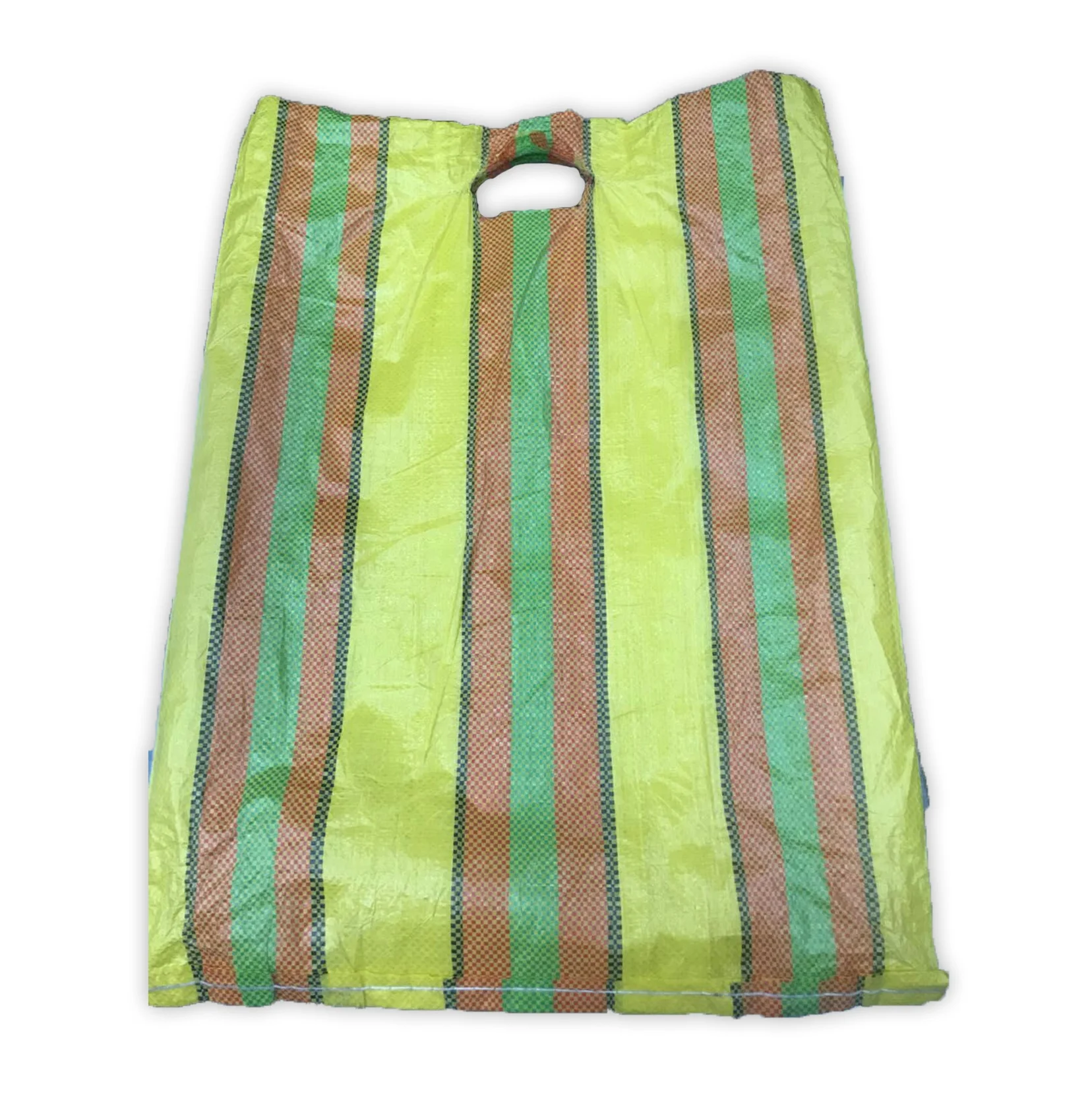 层压塑料编织购物袋带手柄彩色聚丙烯编织麻袋市场袋出口非洲