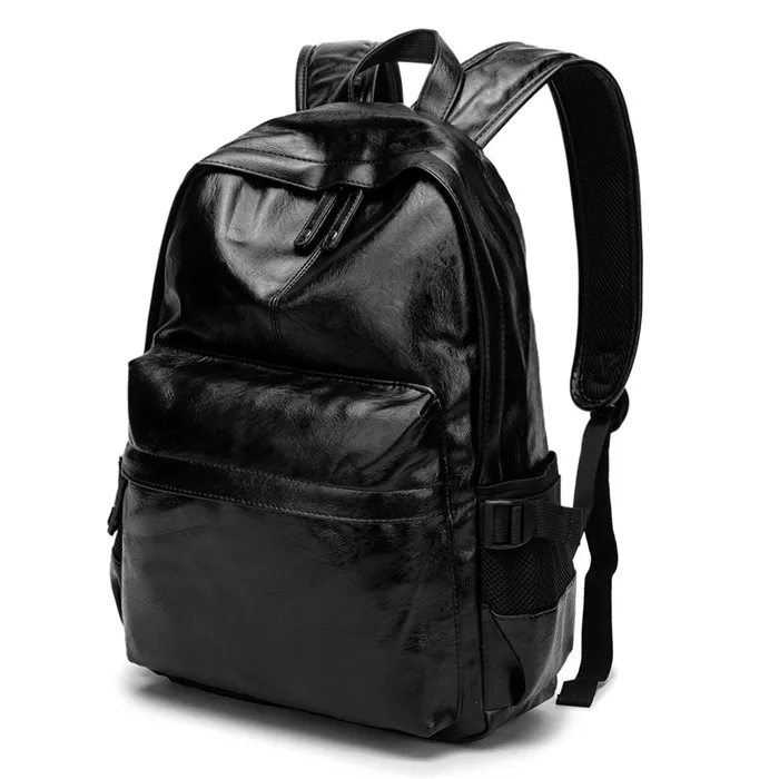 Wholesale VICUNA POLO Logo Custom China Supplier New Fashion Black School  Backpack Bag High Quality Soft PU Leather Travel Backpack From m.