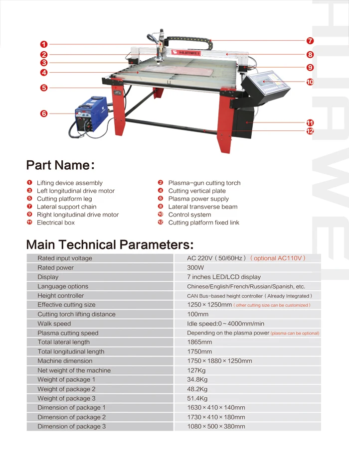 Hobby mini table type CNC Plasma Cutter Minicut-4400