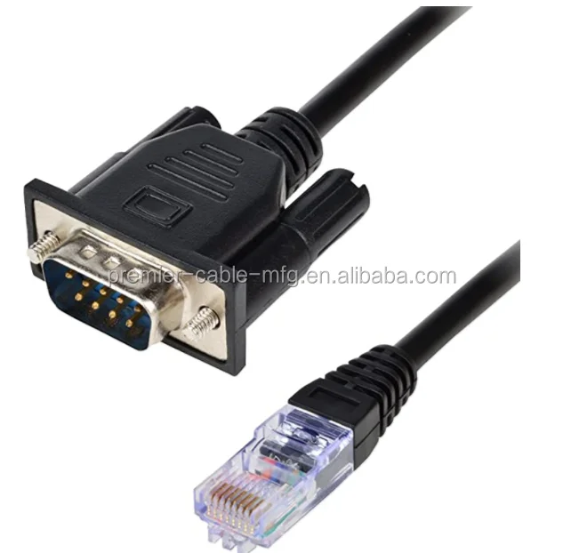 Hosyl 5ft 9-Pin DB9 Serial RS232 Port to RJ45 Cat5 Ethernet LAN Rollover Console Cable Switch Line 