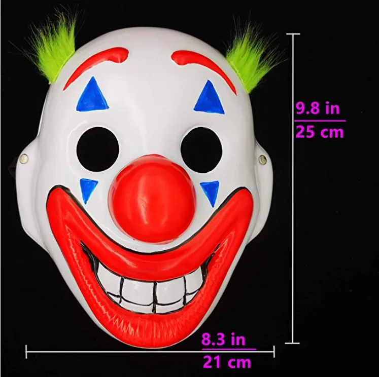 dc 塑料 pvc 面具清除化妆舞会万圣节小丑面具