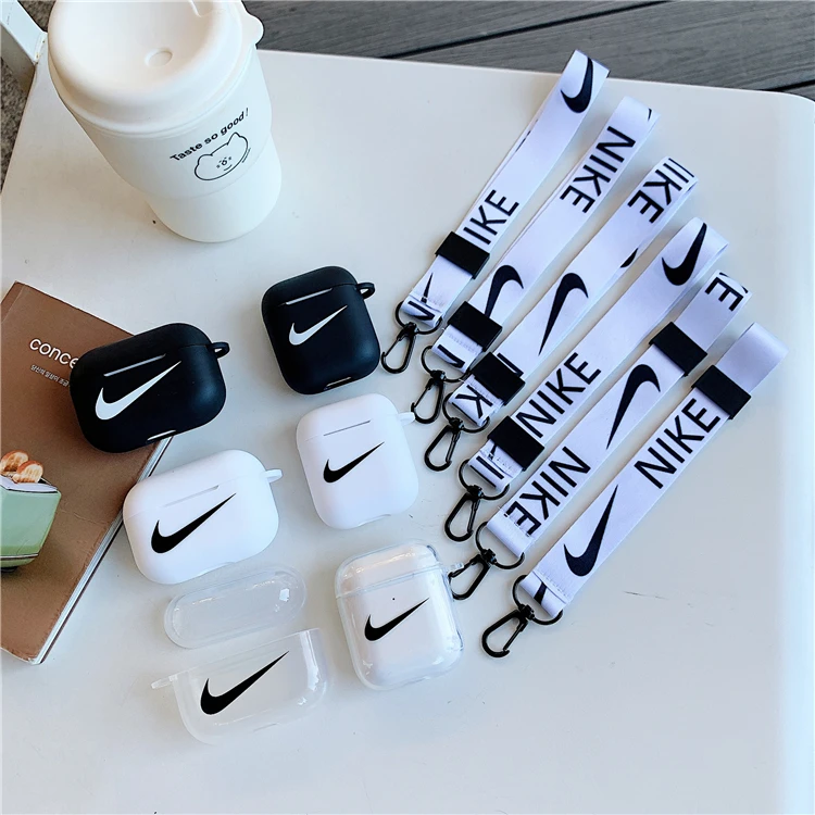 
White black clear Fashion Luxury earphone TPU Case Charm for AirPod Pro case with Keychain for Air Pod Case 