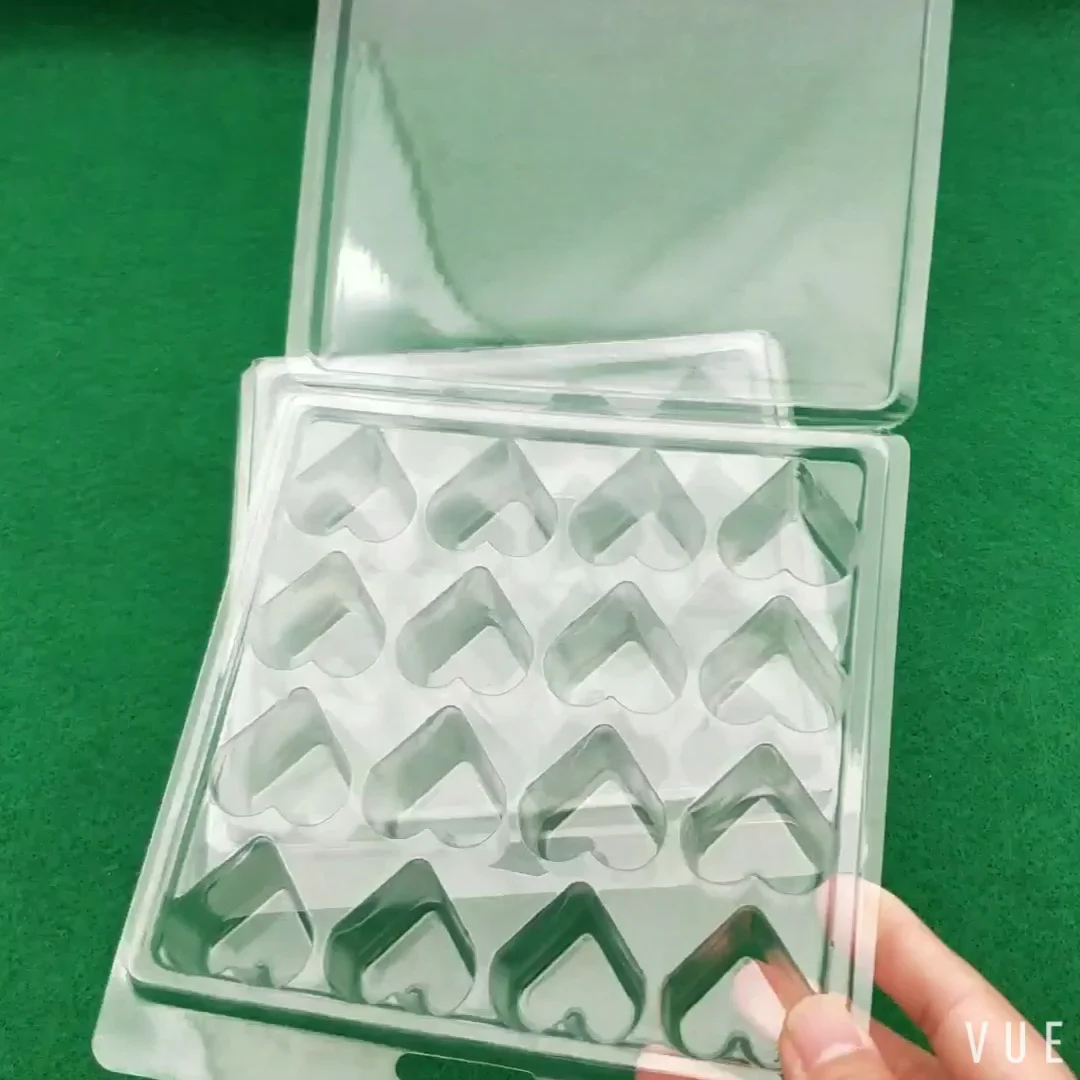 16 Cavity Recyclable Wax Melt Trays 16 Cell Heart Shape Wax Melt