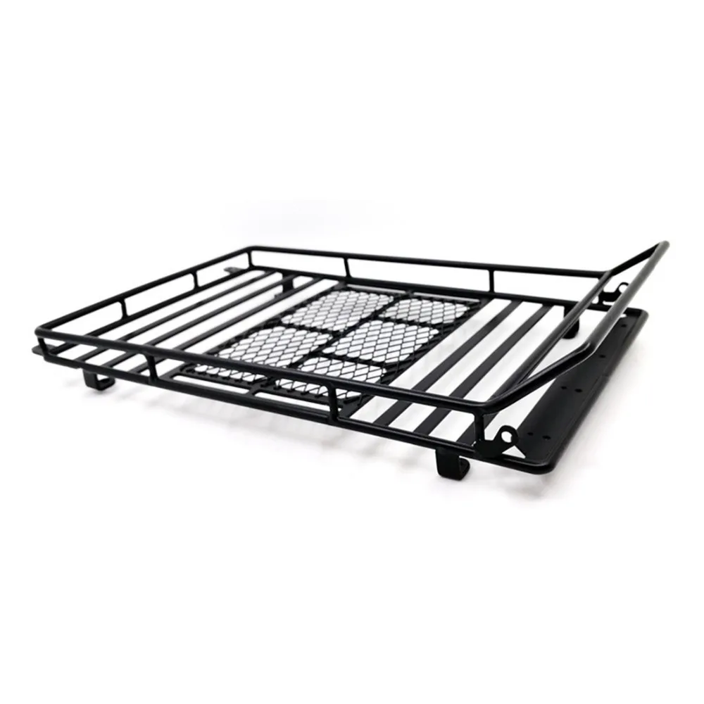 Metal Roof Rack Luggage Carrier With 36 Led Spotlight Bar For 1/10 Rc Car Trx4 Rc4wd Cherokee