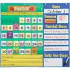 Nylon Fabric Classroom Complete Calendar Organization Pocket Chart Kit Words Learning Tools