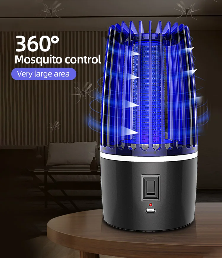 Portable usb outdoor anti mosquitos killing trap led bulb electric rechargeable mosquito killer lamp