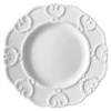 JC Elegant Luxury side plate Porcelain appetizer dish White Embossed Flower ShapeDessert Plate