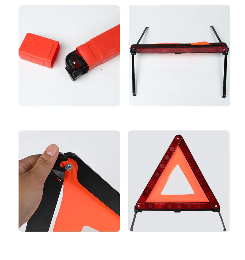 Safety Triangle Warning Kit Foldable Emergency Warning Triangle Sign ...