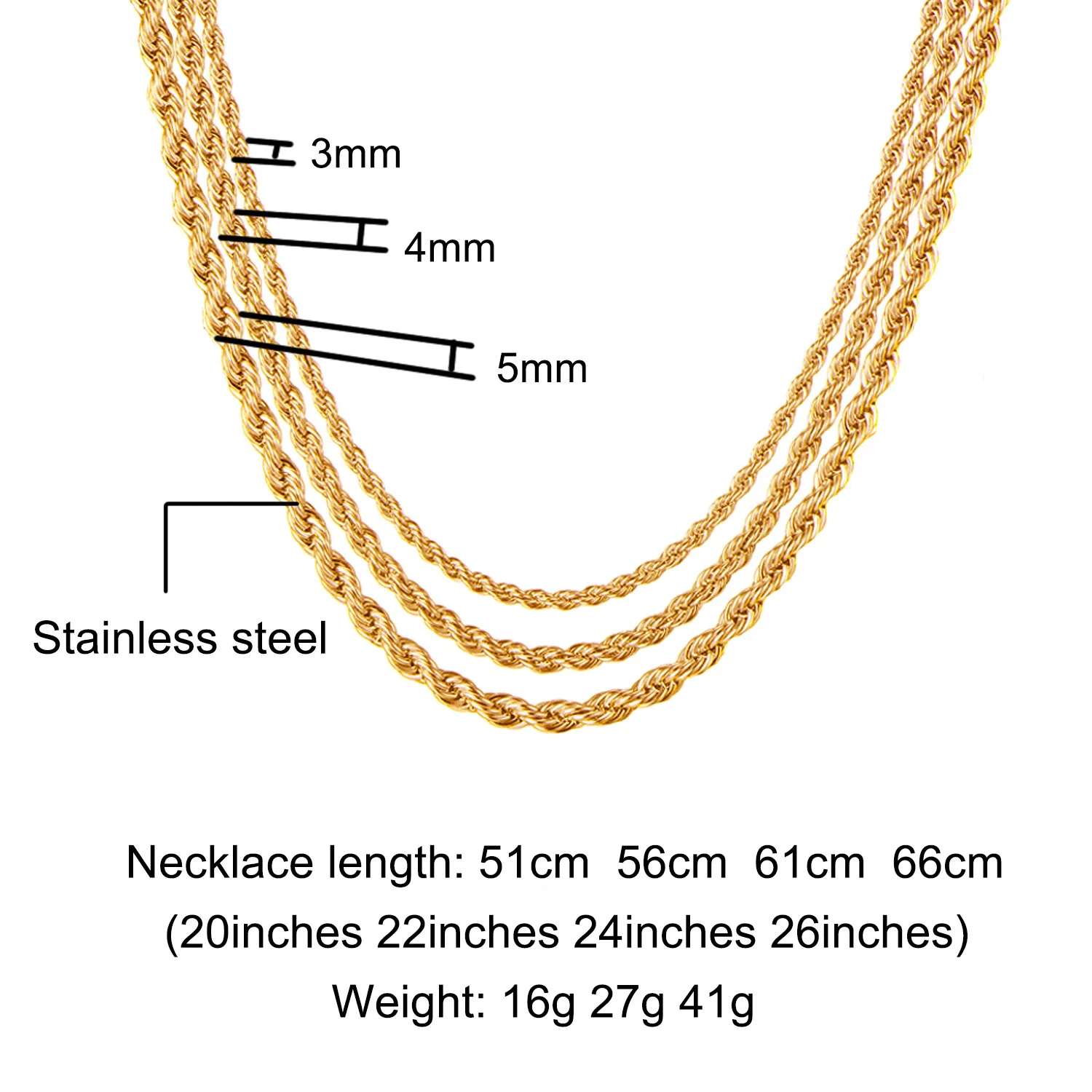 18k Gold Hip Hop Necklace Chain Waist Silver Mens Body Filled Men Chain Manufacturer Rope Link