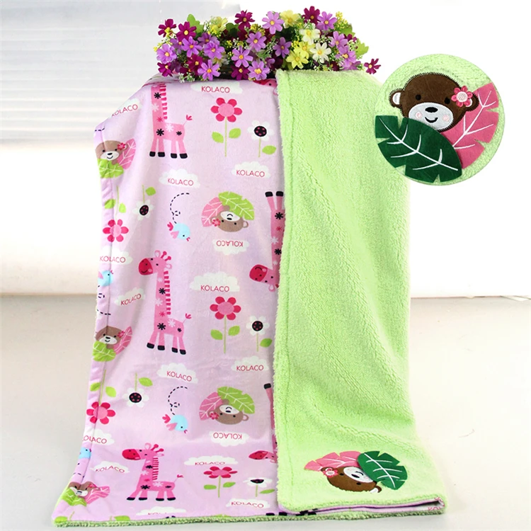 Factory Price Newborn Warm Short Plush Baby Blanket With High Quality