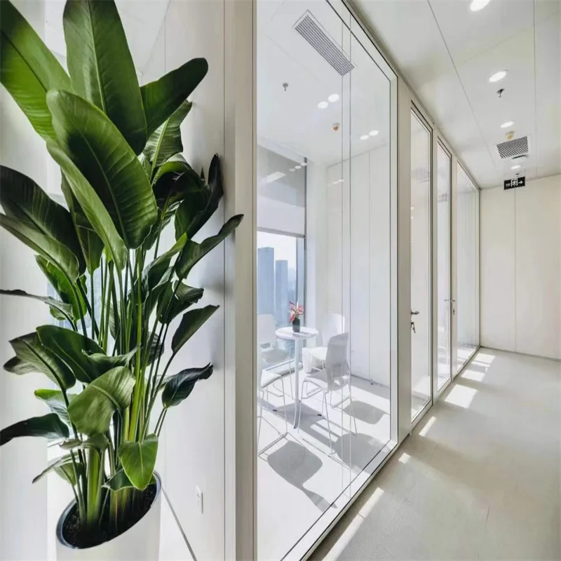 product premium panoramic double glass partition featuring 100mm aluminum frame and steel keel tailored for luxury penthouse apartments-4