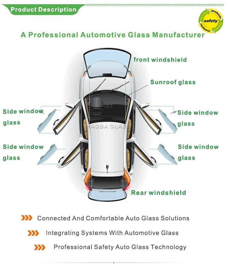 Hot Curved Laminated Windshield Car Windscreen Wholesaelers Vehicle