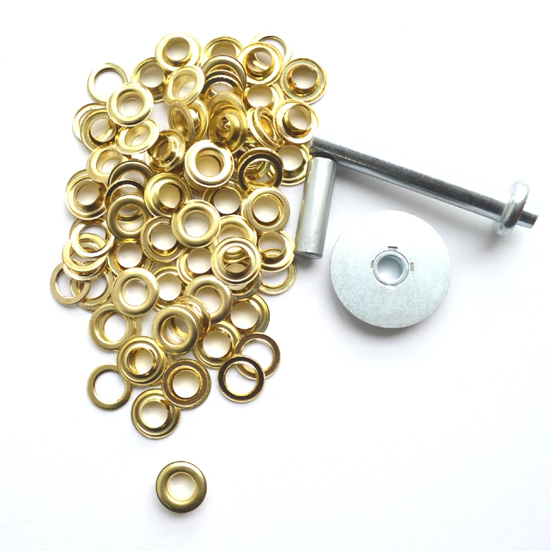 50pcs Tarp Tent Eyelet Repair Kit Tool Large Eyelet Set Kit Cloth