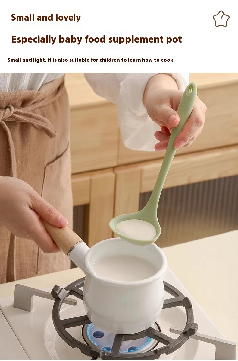 product mini non stick silicone spatula small size kitchenware cooking serving tool for baby food supplements and household soup spoon-6
