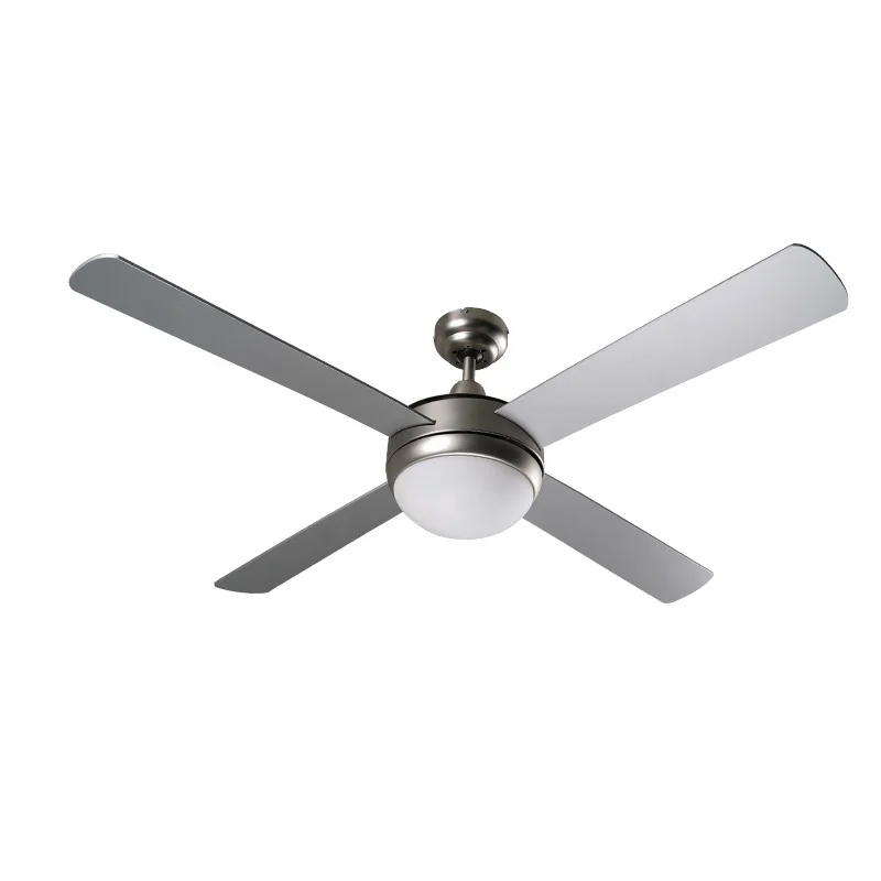 Best Quality Modern Simple 3 Color LED Ceiling Fan Lighting Silver And Wooden Reversible Blades Ceiling Fan Light