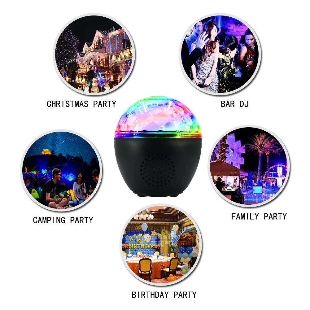 mini portable 16 colors stage party karaoke wireless bluetooth speaker - ANKUX.COM