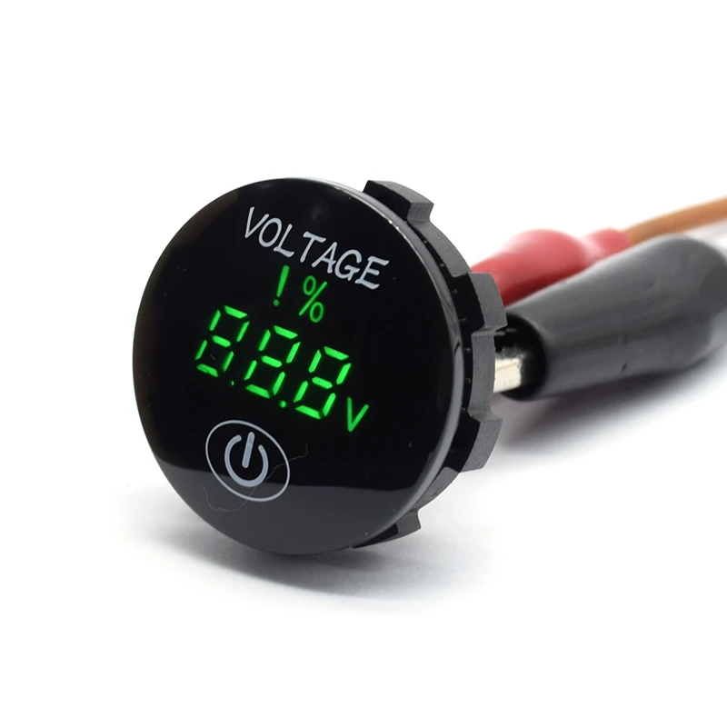 iFCOW LED DC Voltmeter 5-48V LED DC Voltmeter Waterproof Digital Display Voltage Meter for Car Motorcycle 
