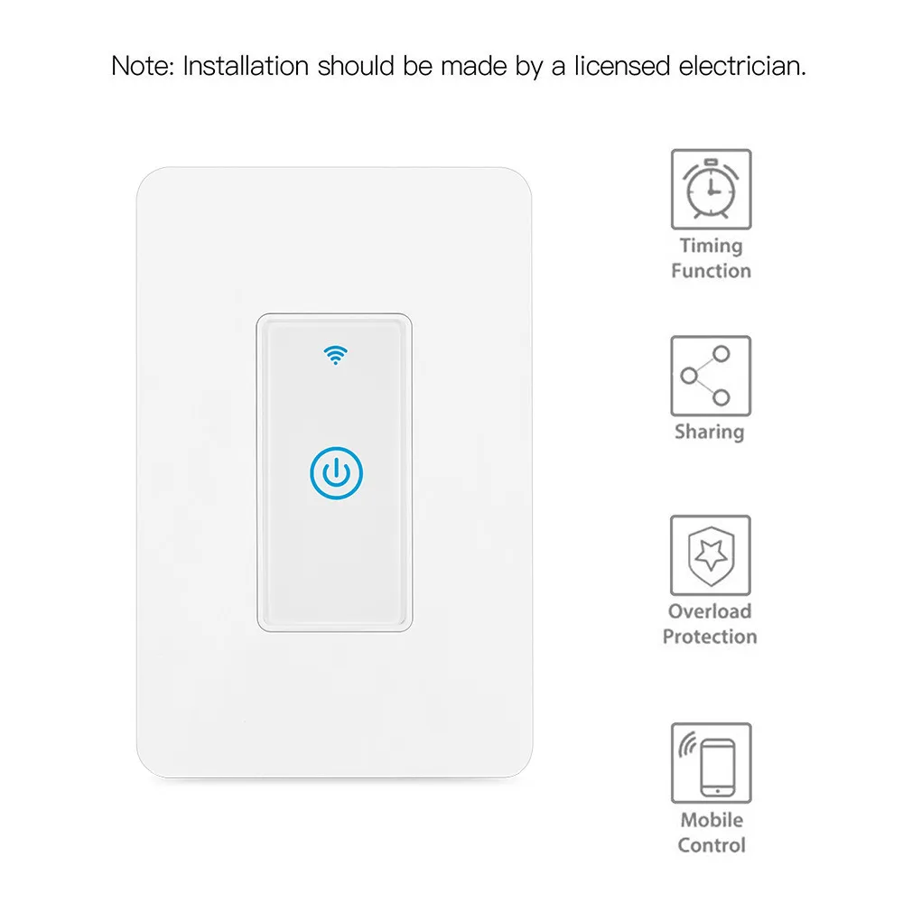 weton wifi smart wall light switch work with smartthings