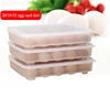 Food Grade PP Material Reusable New Design Refrigerator Crisper Plastic Transparent Eggs Storage Containers With Lid