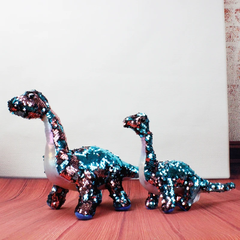 sequin dinosaur plush