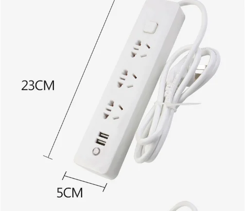 fast charging 2A  USB charging plug Multi-function Switched Electrical Power Extension Socket with switch