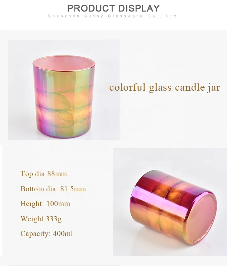 Custom Colored Glass Candle Vessel Candle Jars Wholesale China