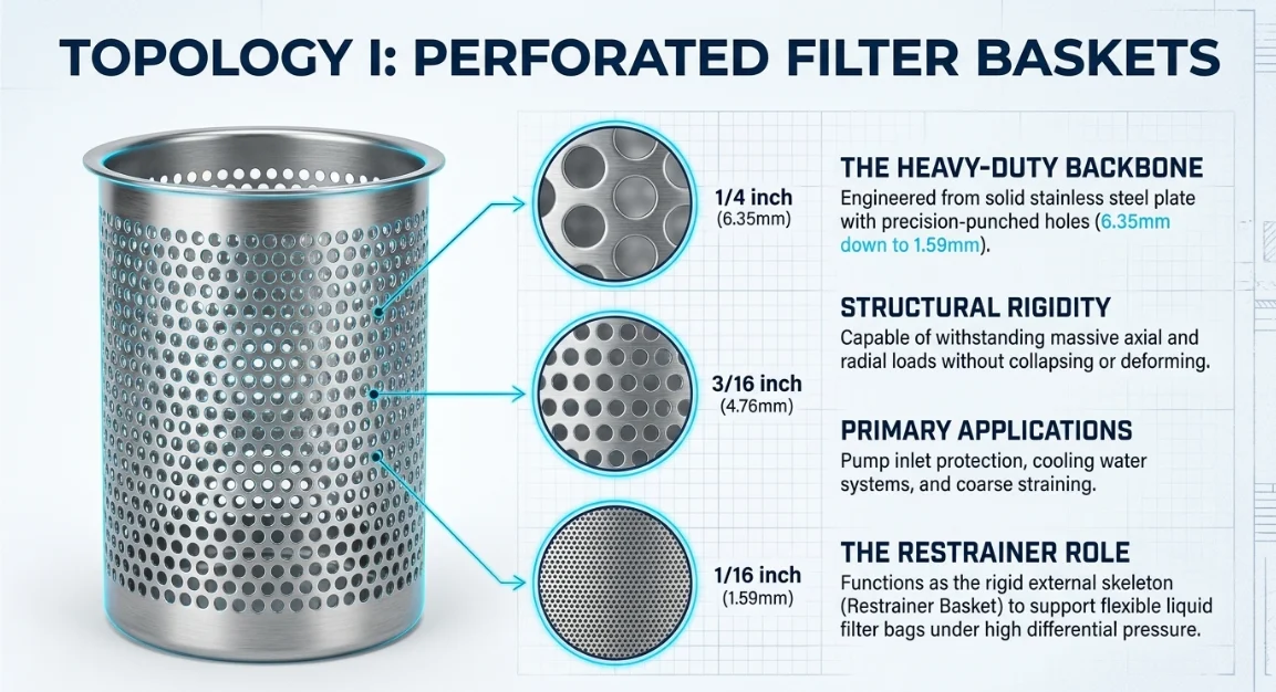 Stainless Steel Filter Basket With Threaded Connection 304/316 Corrosion Resistant High Strength Precise Mesh Industrial