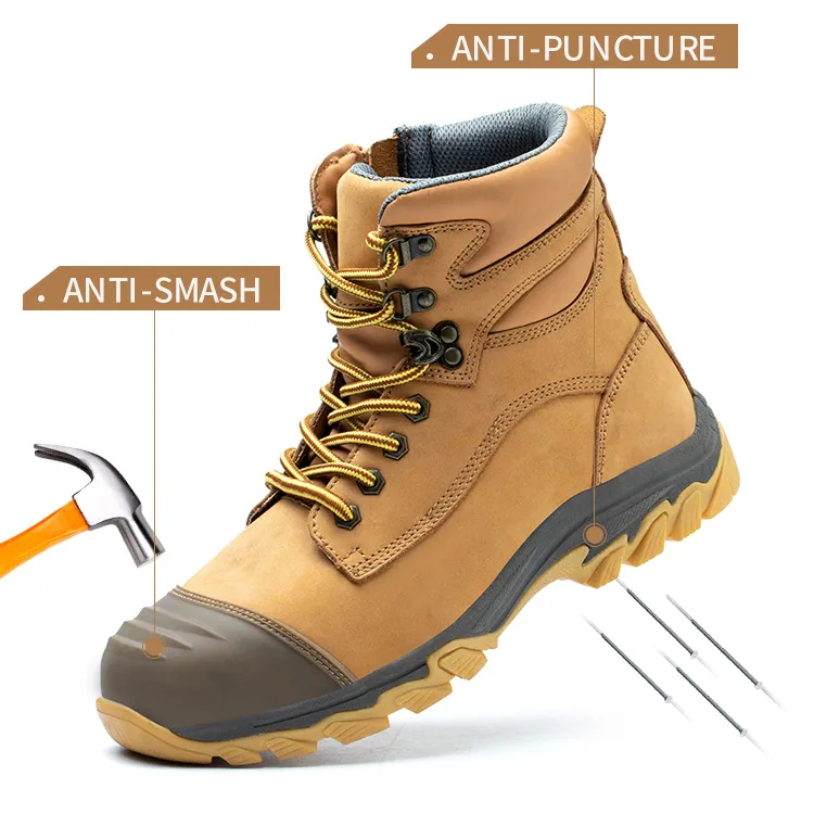 Oil Water Resistant Anti Slip Work Shoes Steel Toe Puncture Proof Men