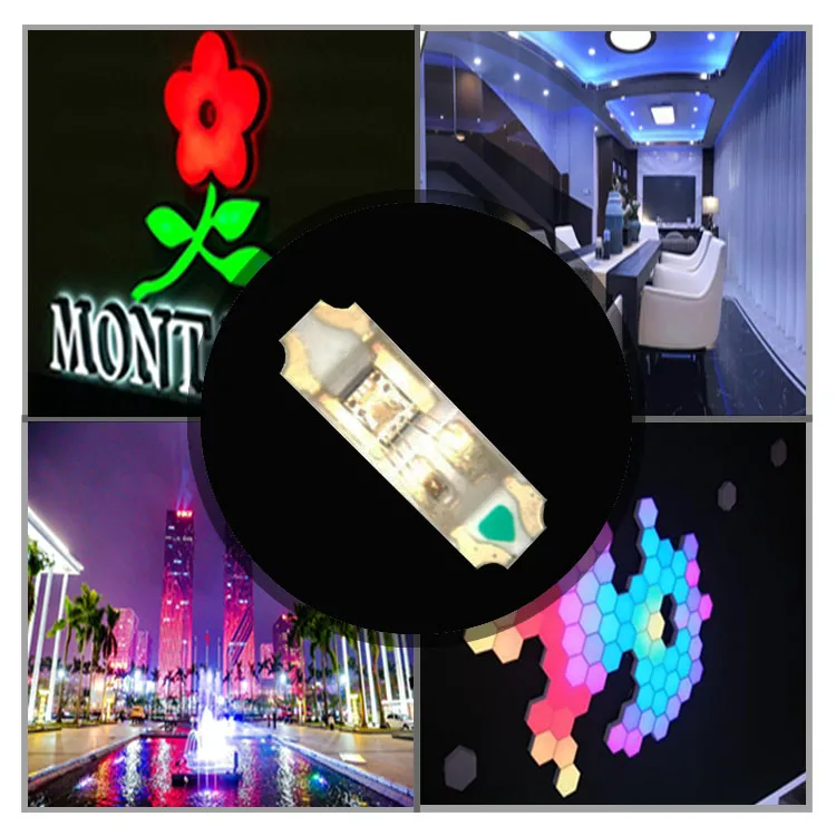 Factory built-in IC side luminous 1204 RGB magic color smd LED bead