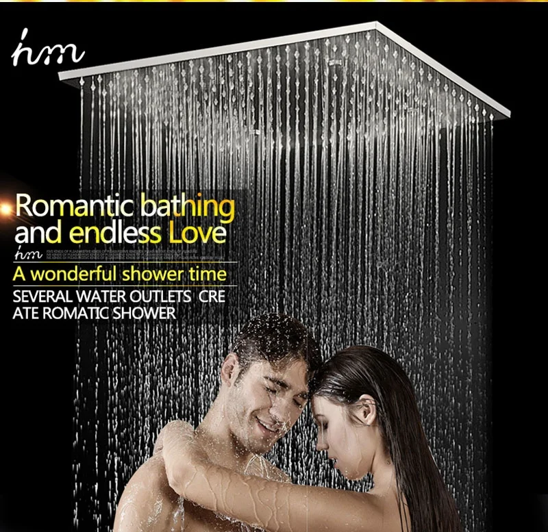 Shower Head 500mm Rainfall,Dual Rain And Misty Shower Head 20 Inch Rain