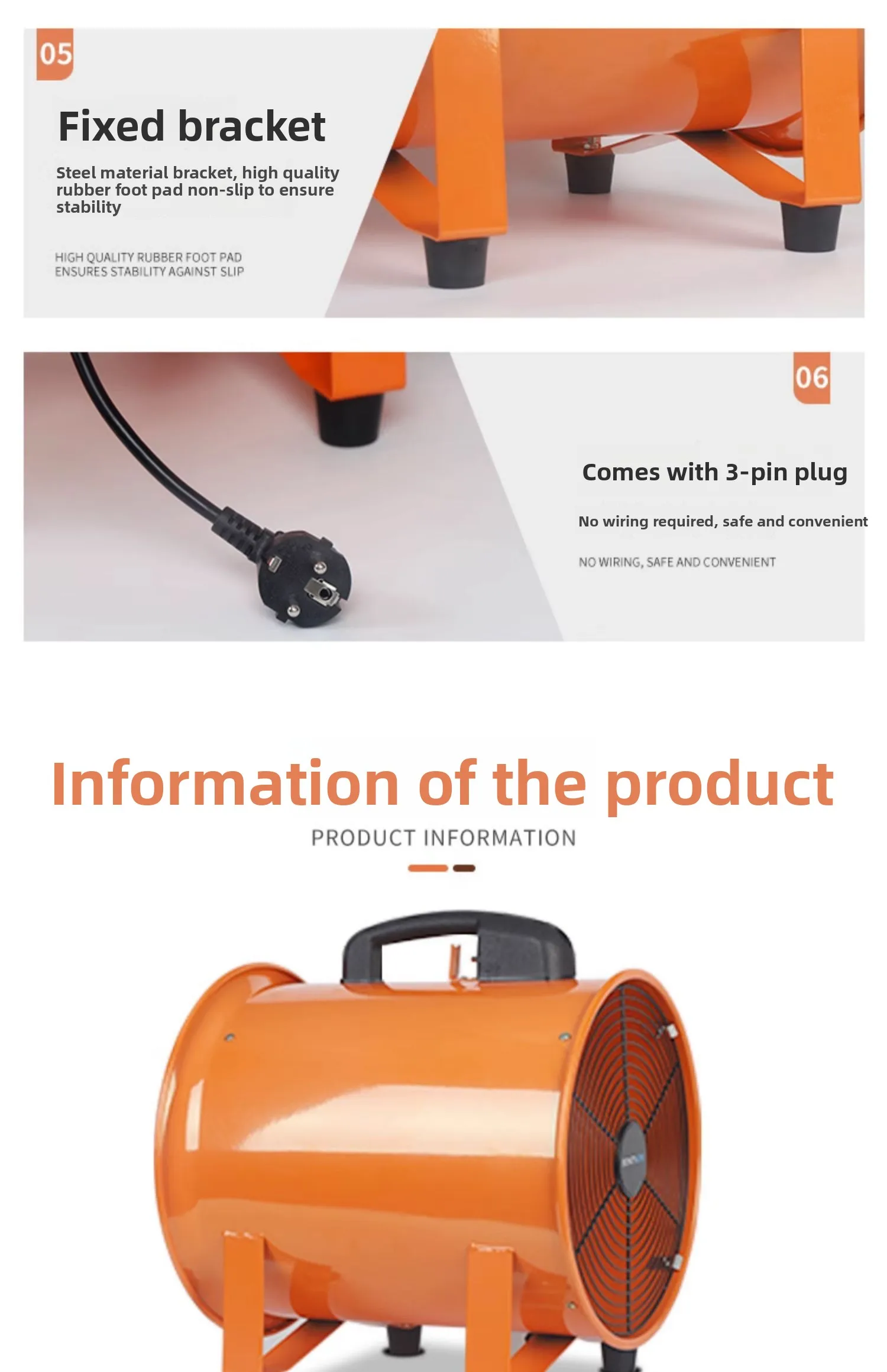 Axial Flow Fan, Portable, Copper - detail 12