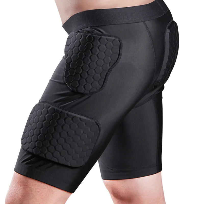 Drop Resistance Compression Hip Butt Protective Pants Shorts with Knee Guard 
