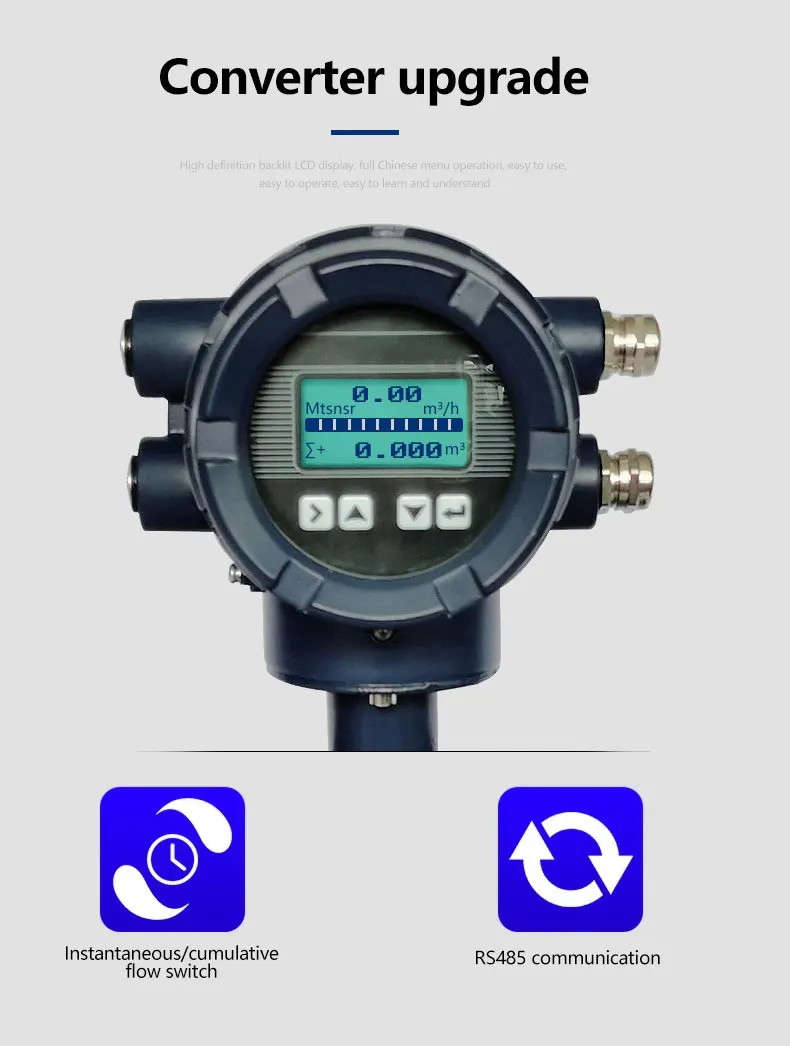 Flange 3 Inch Seawater Tap Water Mud Slurry Sewage Electromagnetic Flow Meter Corrosive Liquid 3972