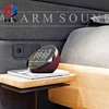 Portable 5W Bass Sound Radio FM Round Alarm Clock Wireless Bluetooth Speaker with LED Mirror