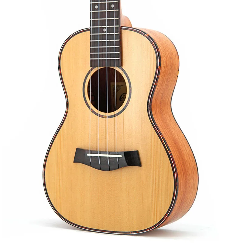 Paisen High Quality Cheap Hawaii Picks Ukelele Details 23 Inch Doublesided Spruce Mahogany