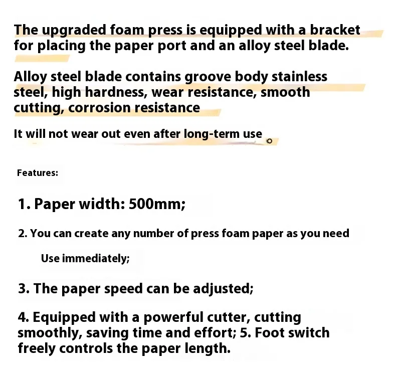 Packing Machine with Cutter Kraft Bubble Paper Folding and Buffer Protection Motor As Core Component