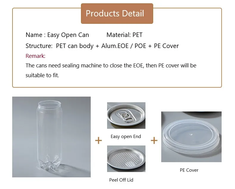 As latas plásticas pequenas da venda quente removem ervas daninhas do plástico do frasco podem conservas alimentares plásticas