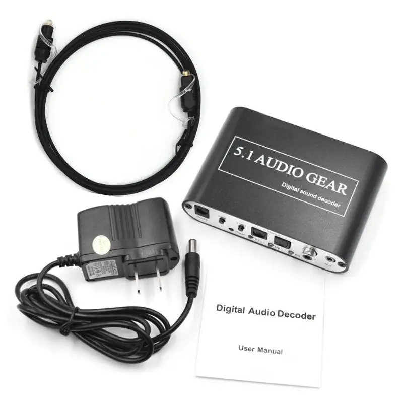 Digital Audio Decoder 5.1 Audio Gear DTS/AC-3/6CH Digital Audio Converter for PS2 PS3 HD Player /Blu ray DVD/XBOX360