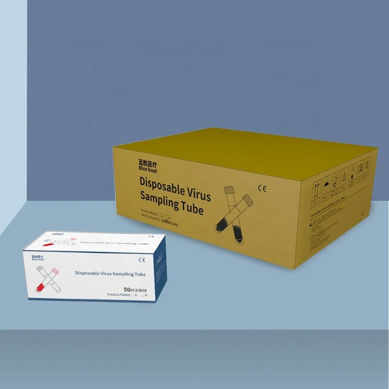 disposable plastic sampling tube with sampling swab virus virus